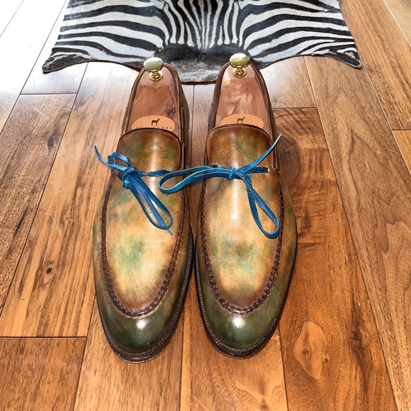 JM LE GAZEL PARIS SIZE 9.5, SIZE 9 1/2, MOCCASIN LOAFERS WITH LACE - Picture 7 of 8